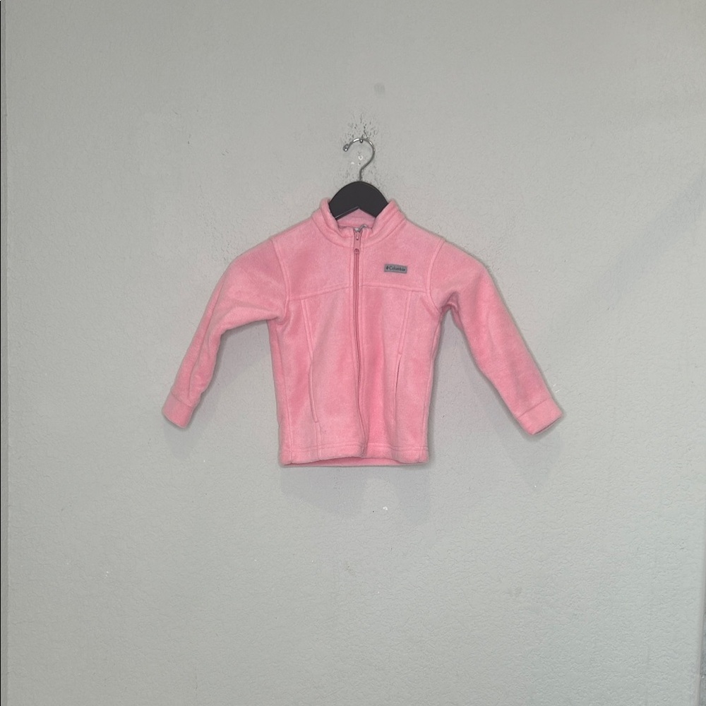 Columbia Soft Pink Fleece Jacket size 4t girls